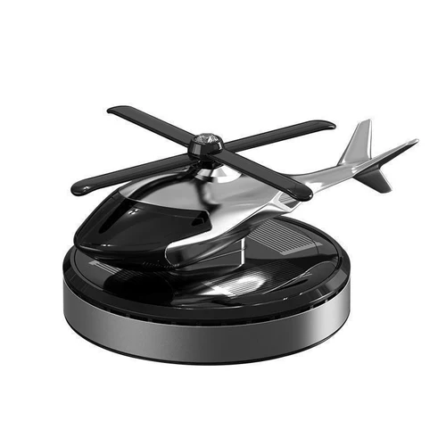 Ambientador solar helicoptero plateado metalico OP-XX-01