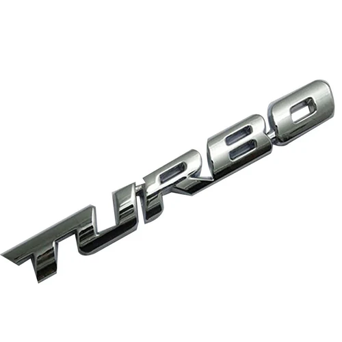 Emblema metalico TURBO 9CM CY-3909 Plateado