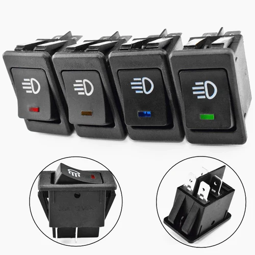 Swich rectangular empotrable con luz CY-4659