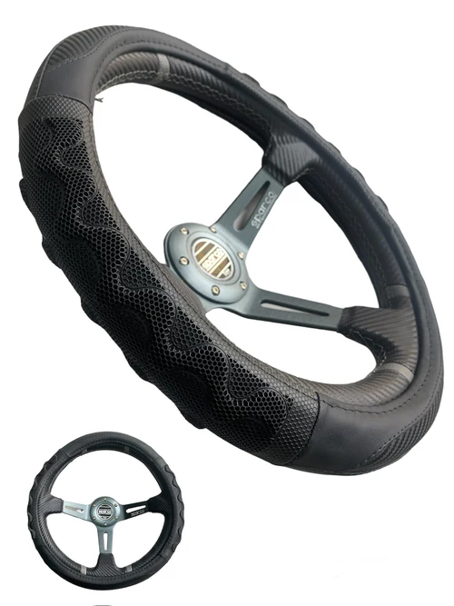 Forro de volante negro con Masajeador TH-FXPT003