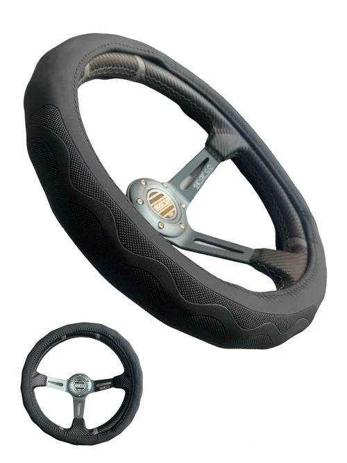 Forro de volante negro cuero TH-FXPT002