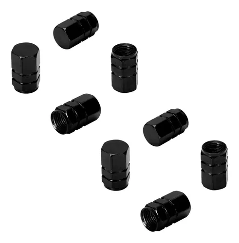 Tapa Válvula de Neumático de Aluminio (Negro)