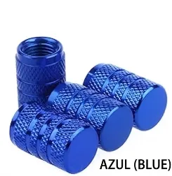 Tapa Válvula de Neumático de Aluminio 4Pza (Azul)