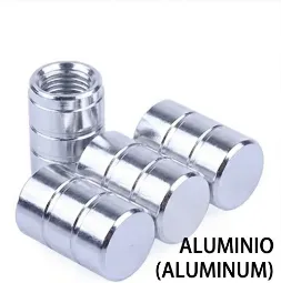 Tapa Válvula de Neumático de Aluminio 4Pza