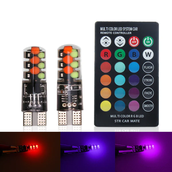 Foco uña T10 RGB con control HW-YKT10-191