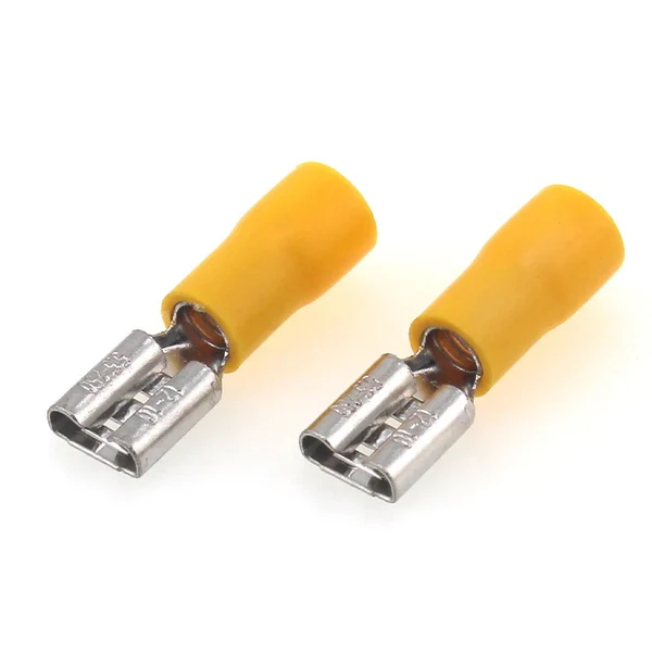 Terminal de riel 6.3MM( 1/4") con recubrimiento 100pcs MY-FDD5.5/SY-XW0033-1
