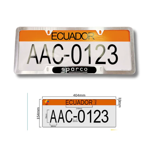 Marco de placa SPARCO 4 dígitos acero inoxidable