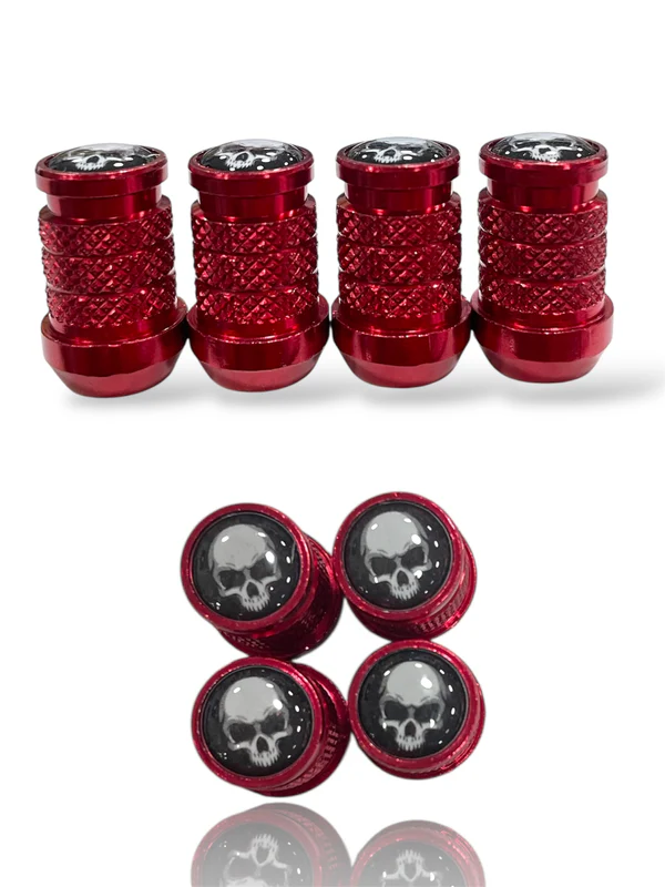 Tapaválvulas con calavera HW-QMM-391 Rojo